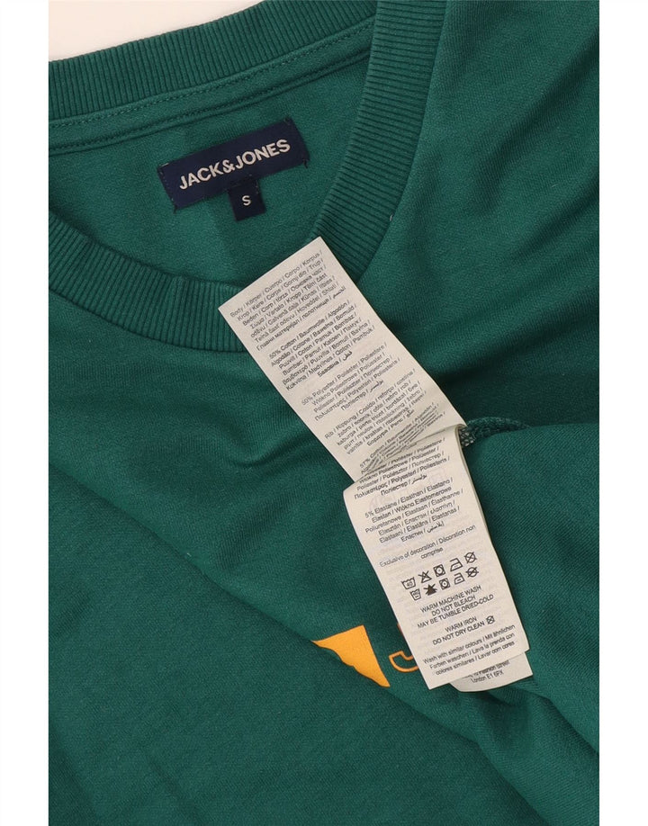Jack & Jones Felpa grafica da uomo Maglione piccolo cotone verde