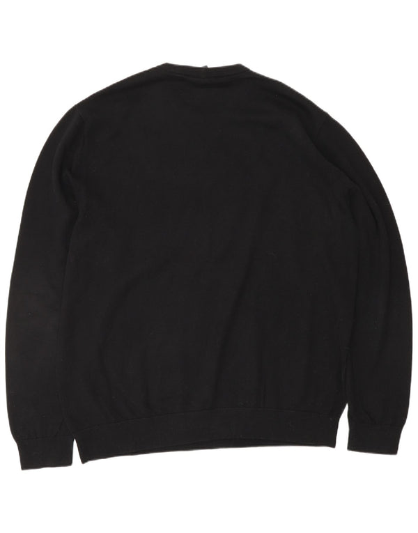 ARMANI EXCHANGE Maglione da uomo girocollo con grafica grande cotone nero