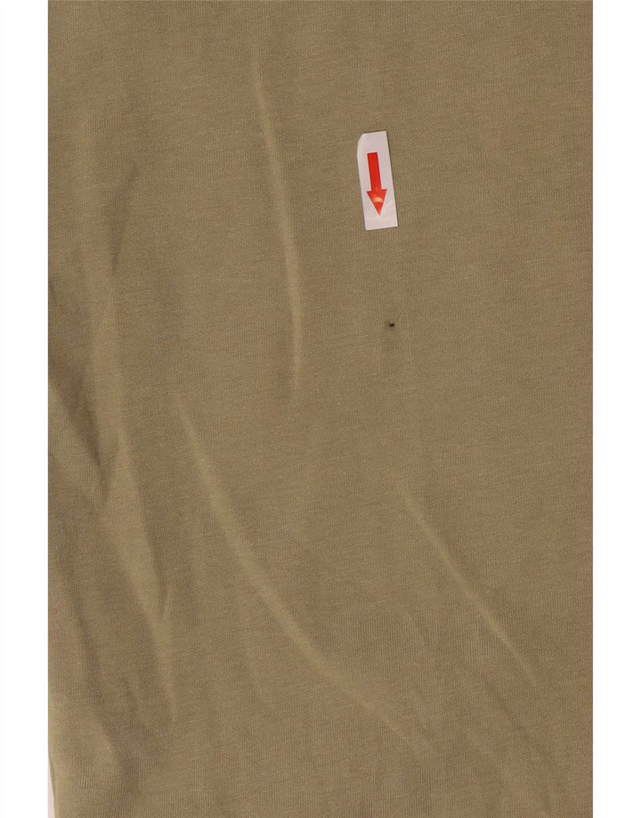 T-shirt Zara da uomo Top Small in cotone kaki