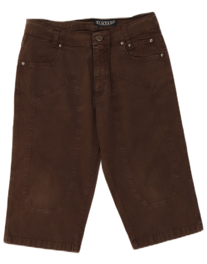 Pantaloncini casual da donna Jeckerson W30 cotone marrone medio