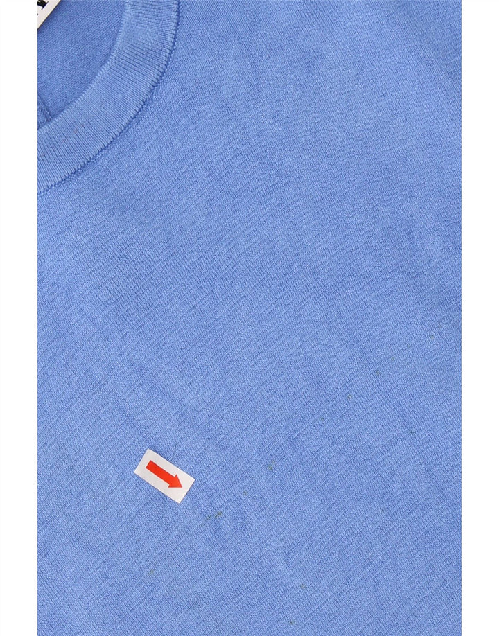 Maglione ZARA da donna girocollo a maniche corte UK 14 grande blu