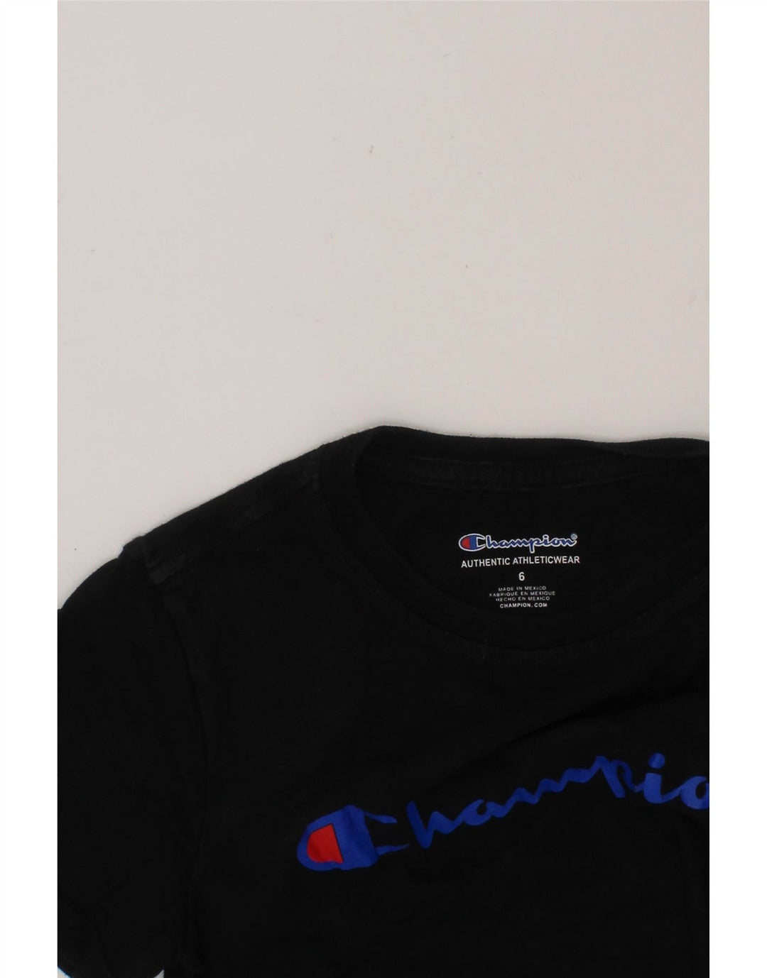 CHAMPION Boys Graphic T-Shirt Top 5-6 Years Black Cotton Vintage Champion and Second-Hand Champion from Messina Hembry 