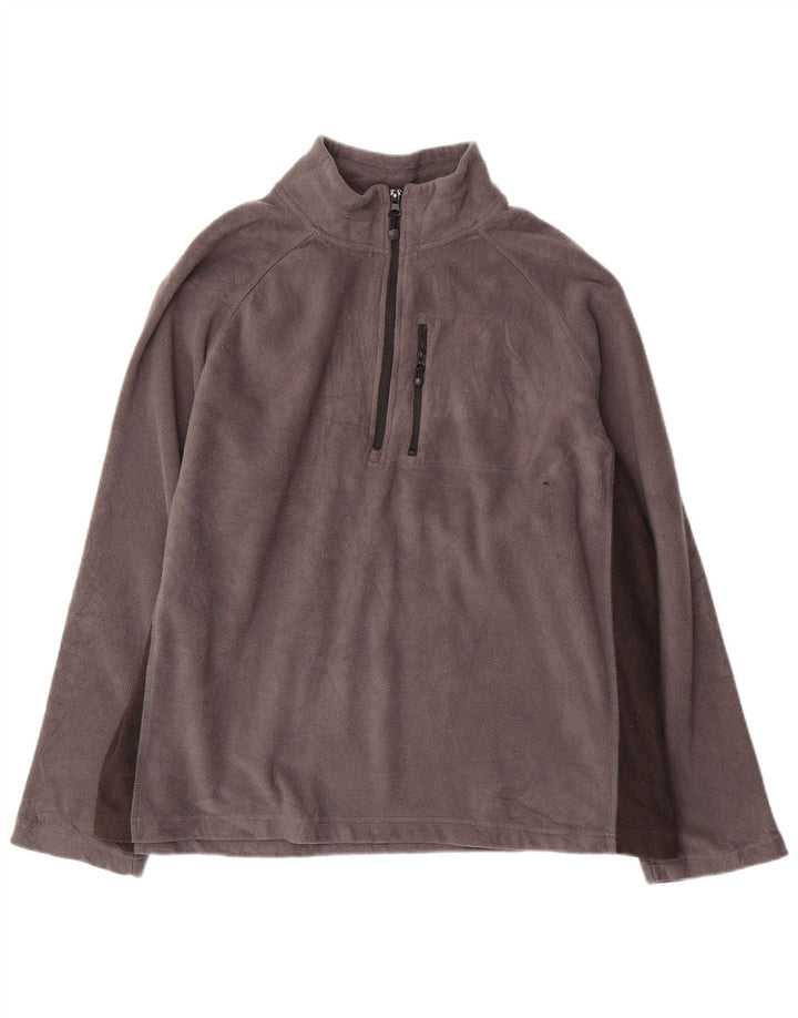 Maglione in pile da uomo Starter UK 42/44 Large Grigio Colourblock Poliestere