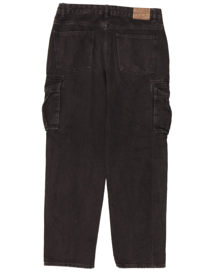 Jeans dritti cargo da uomo Kiabi IT 50 grandi W34 L31 neri