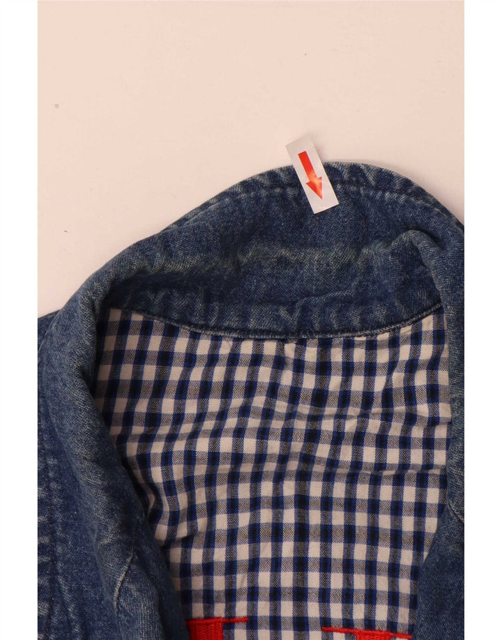 Giacca blazer in denim a 2 bottoni vestibilità ampia da donna Valentino IT 42 Blu medio