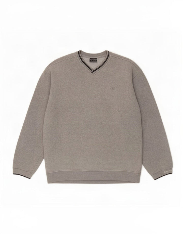 Felpa da uomo Champion in cotone grigio medio