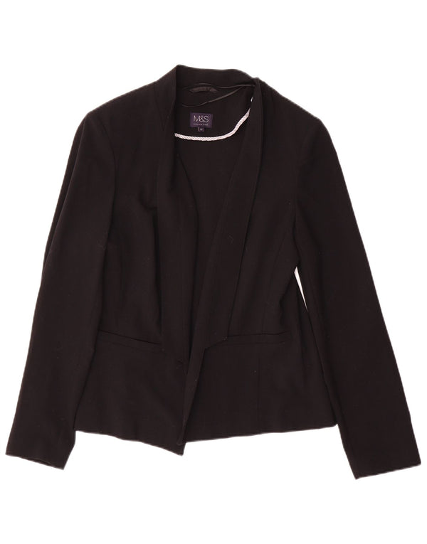 Giacca Marks & Spencer da donna Open Blazer UK 12 poliestere nero medio