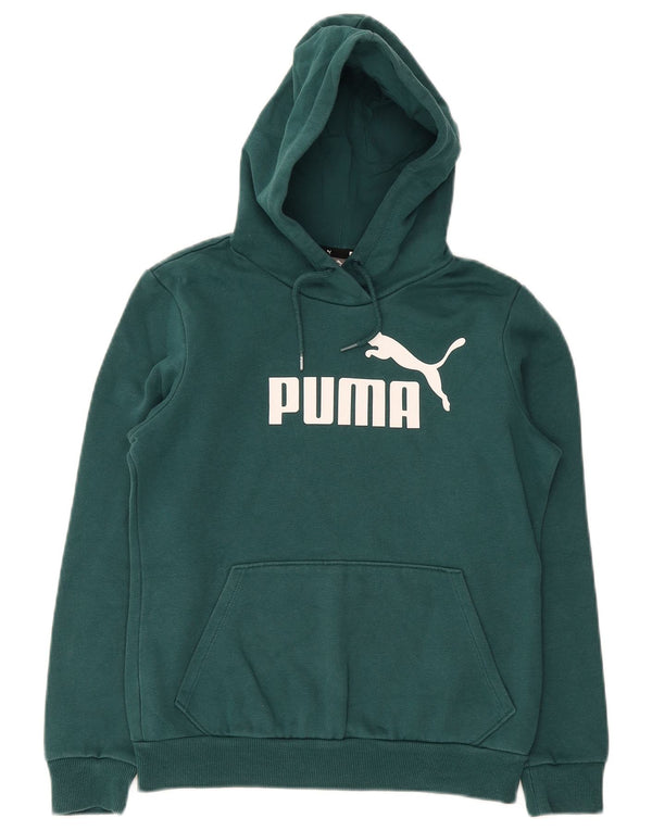 Felpa con cappuccio grafica da donna Puma UK 10 Small Verde Cotone