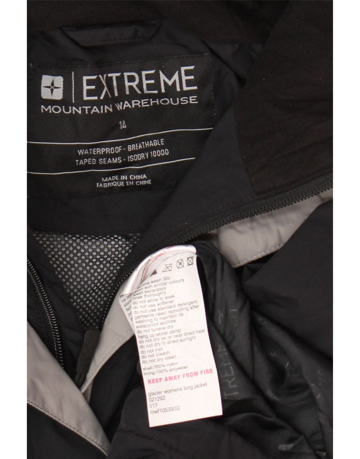 Giacca antipioggia con cappuccio da donna Mountain Warehouse UK 14 Large in nylon nero