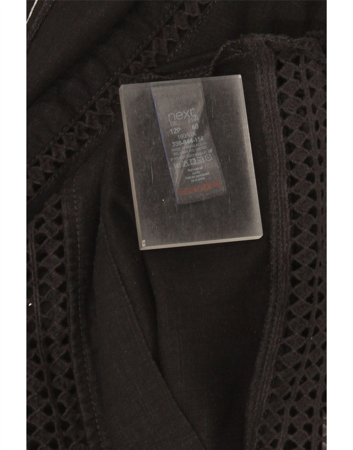 Abito a trapezio da donna UK 12 Lino nero medio