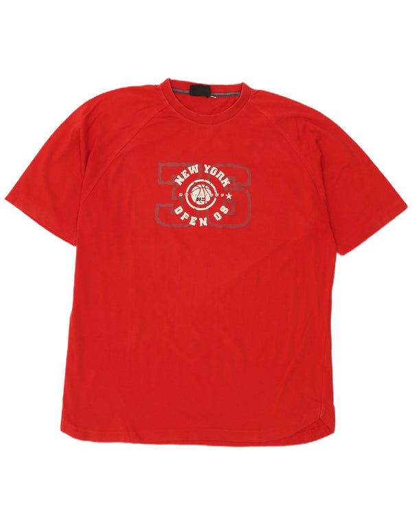 HOT STUFF T-shirt grafica da uomo grande in cotone rosso