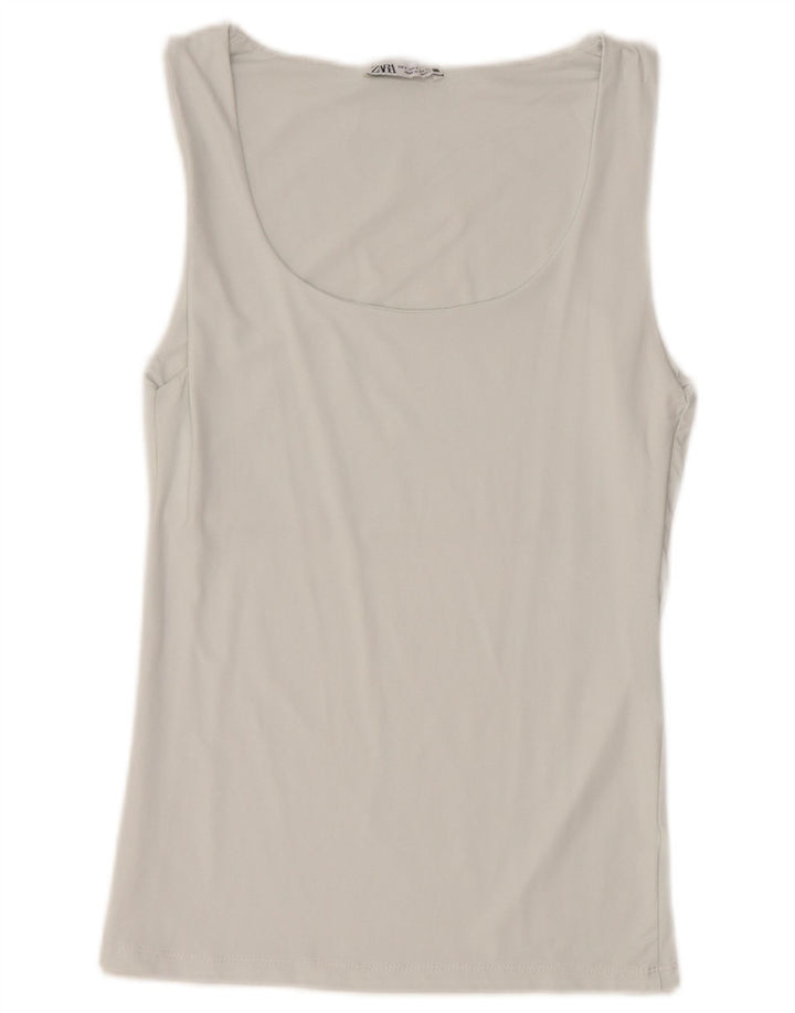 ZARA Womens Vest Top UK 8 Small White