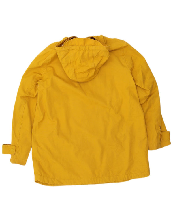 JOULES Impermeabile con cappuccio da donna UK 14 Large Giallo Poliestere