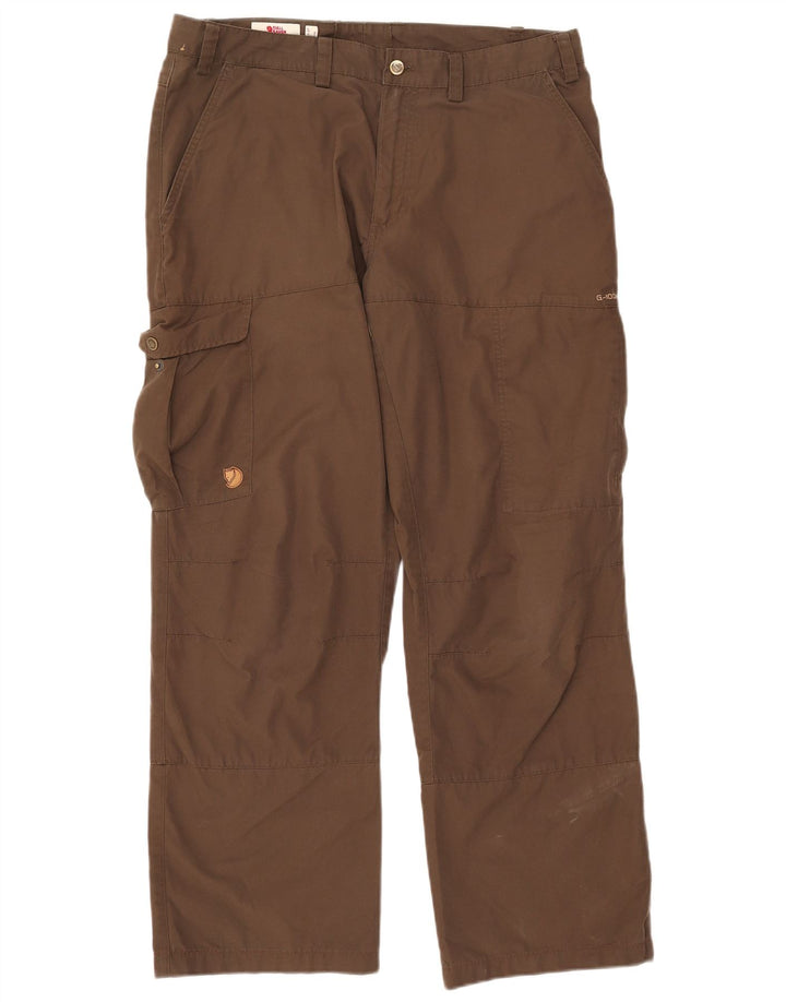 Pantaloni cargo dritti da uomo Fjall Raven W37 L31 poliestere kaki