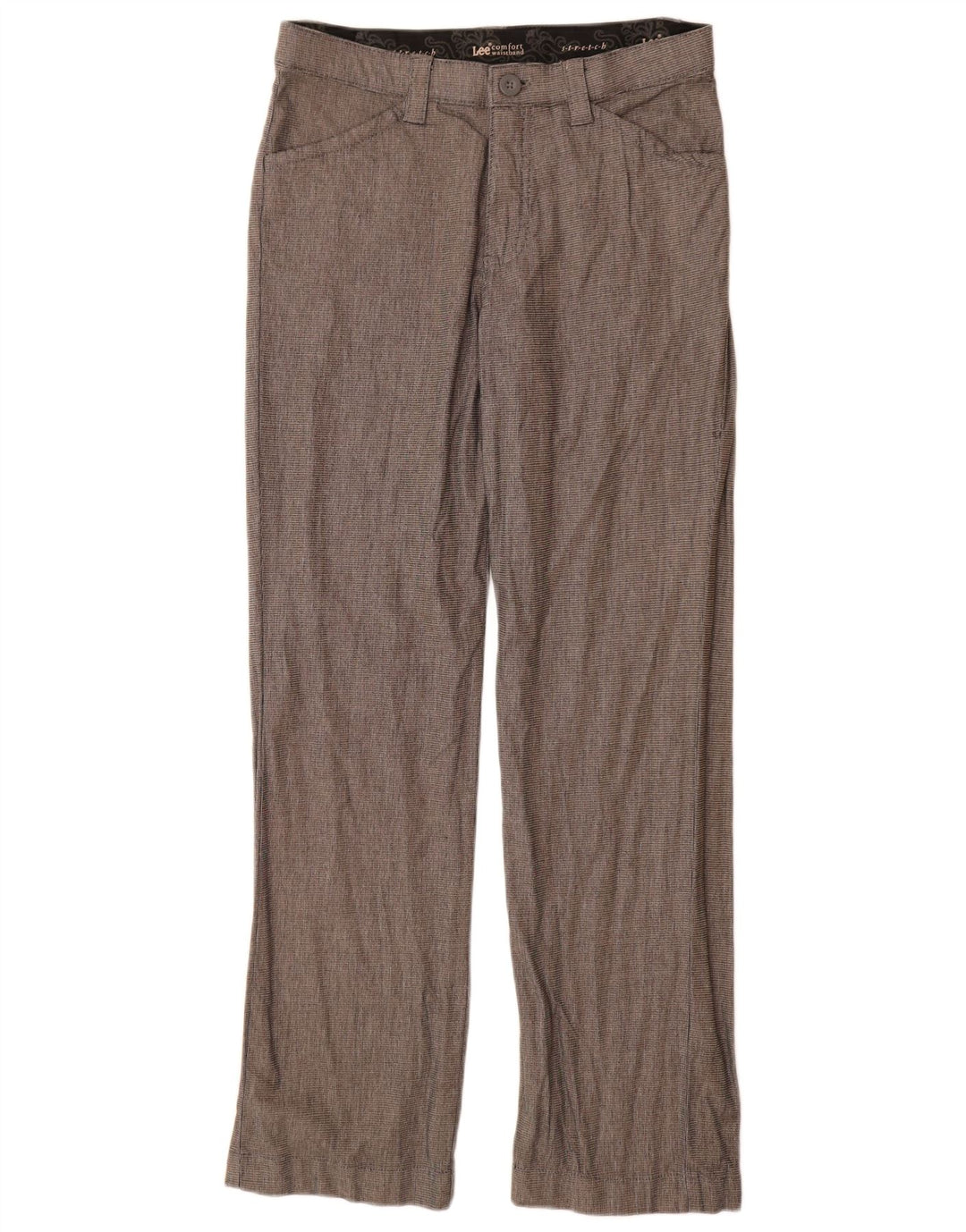Pantaloni casual dritti da donna Lee US 6 medi W28 L30 cotone grigio