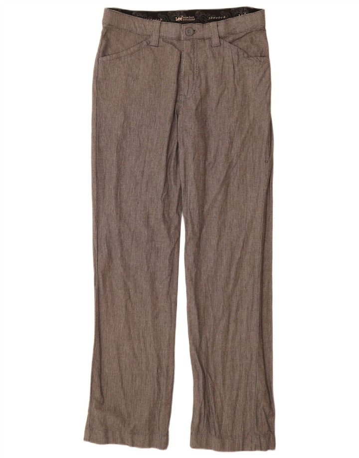 Pantaloni casual dritti da donna Lee US 6 medi W28 L30 cotone grigio