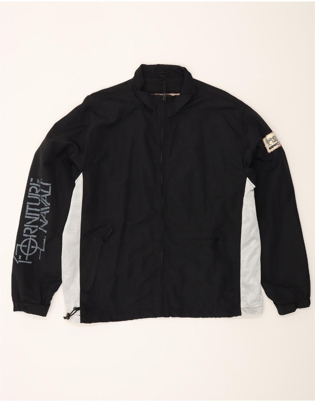MURPHY & NYE Giacca da tuta grafica da uomo grande color block nero