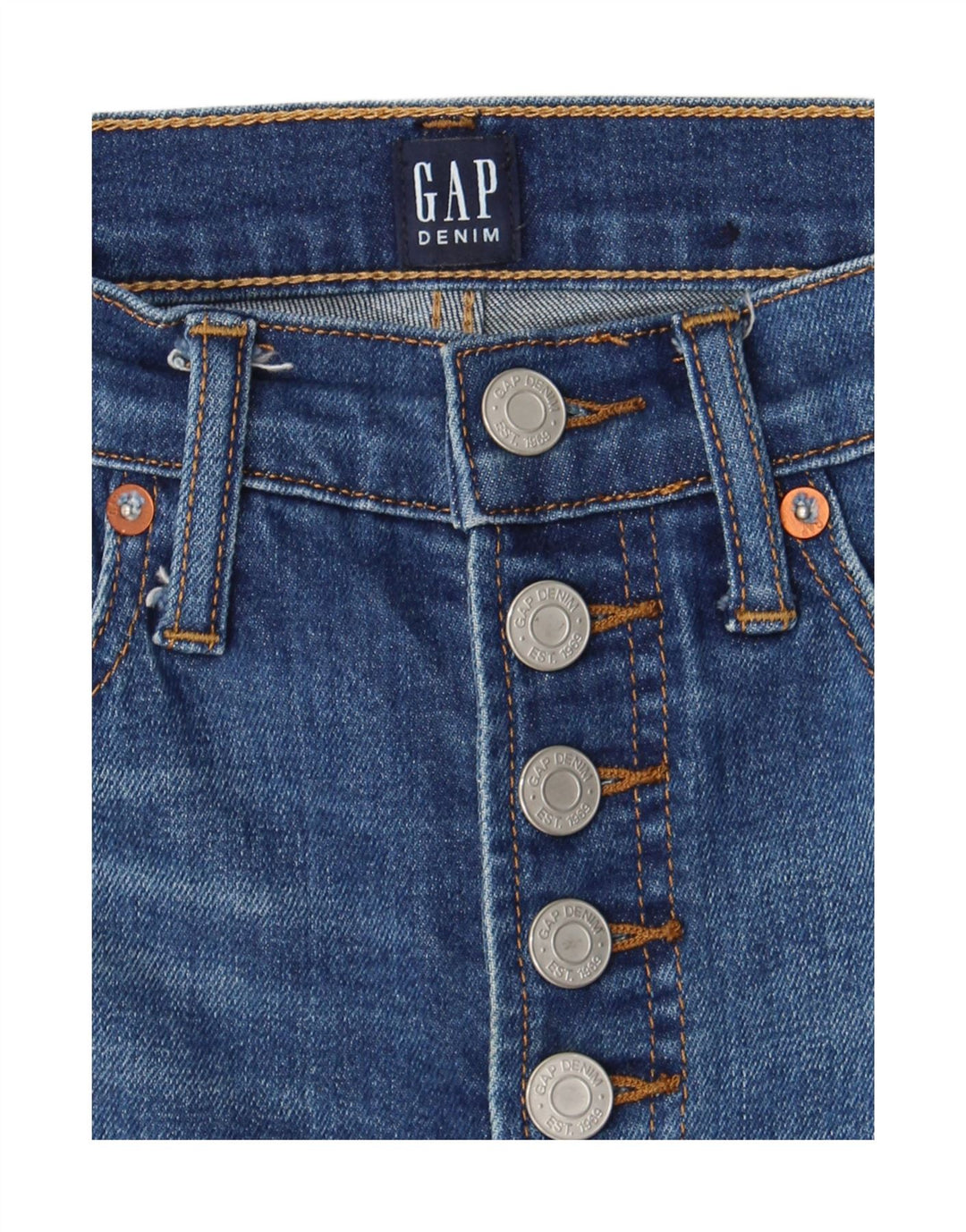 Jeans Cropped Gap Donna IT 42/44 Medio W28 L26 Blu Cotone