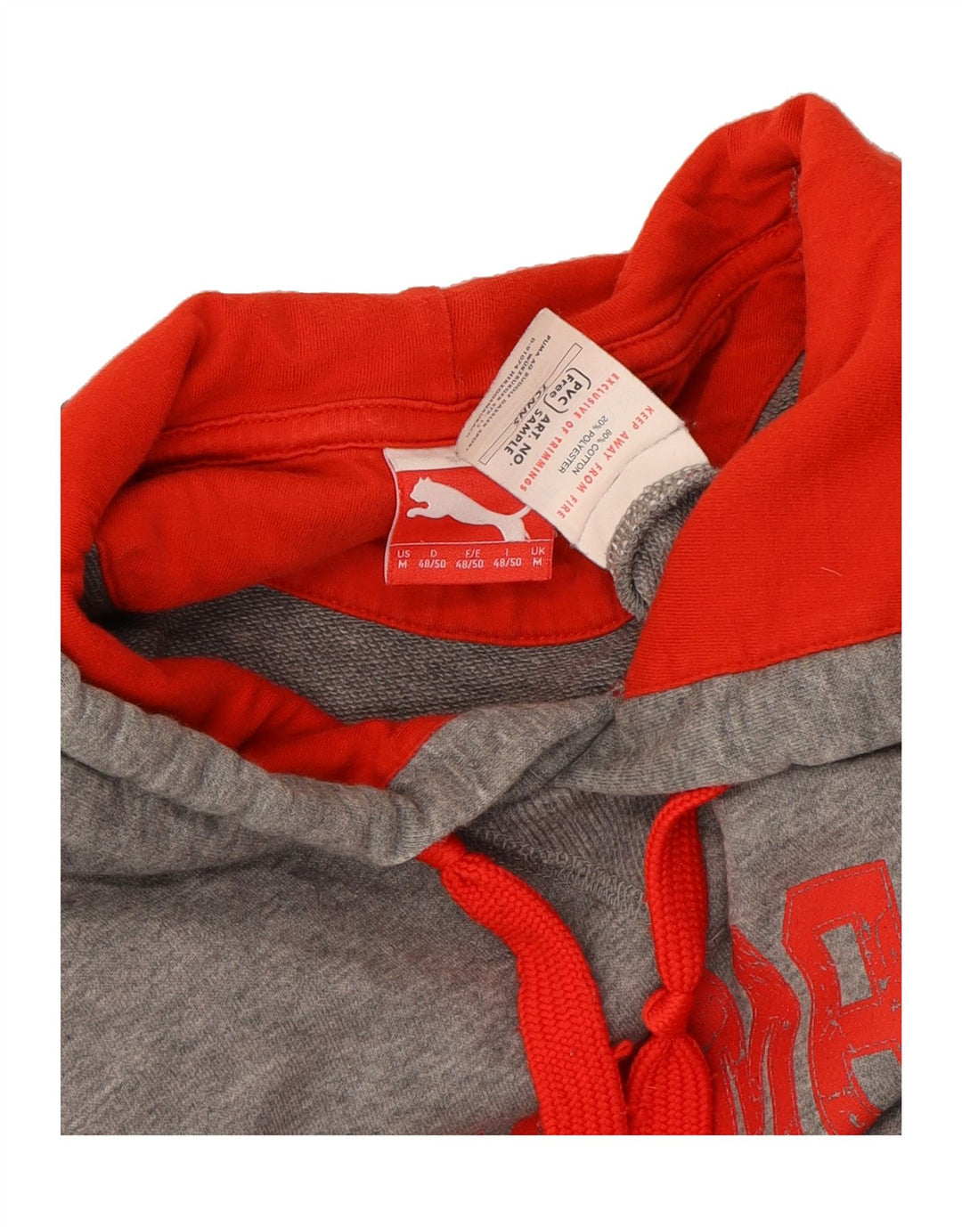 PUMA Mens Germany Graphic Hoodie Jumper Medium Grey Cotton Vintage Puma and Second-Hand Puma from Messina Hembry 
