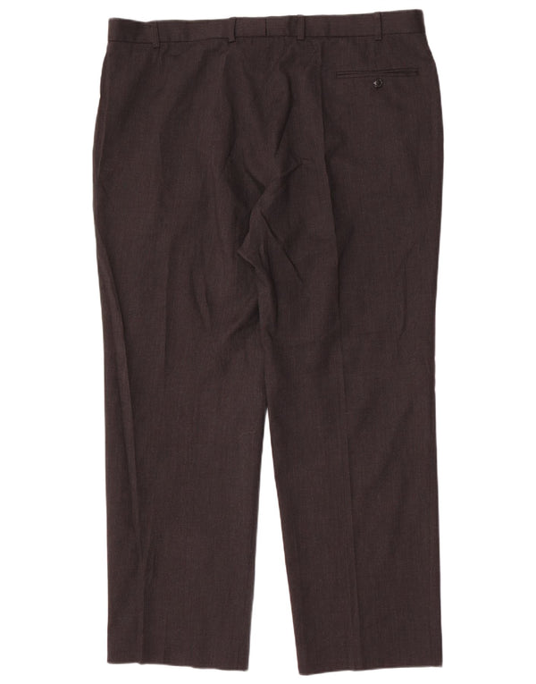 Marks & Spencer Mens Straight Suit Trousers Size 42 W42 L31 Grey