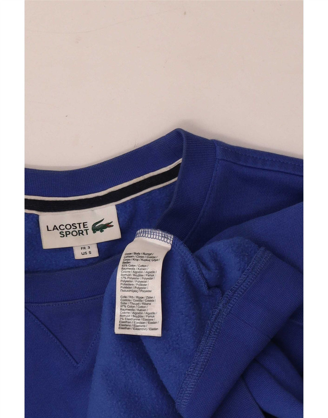 Felpa da uomo Lacoste maglione taglia 3 piccolo cotone blu