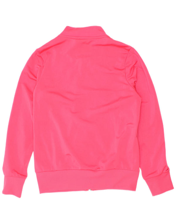 Giacca da ginnastica grafica per ragazze Adidas 9-10 anni in poliestere rosa