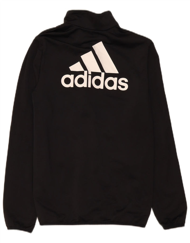 Giacca da ginnastica grafica da ragazzo Adidas 13-14 anni in poliestere nero