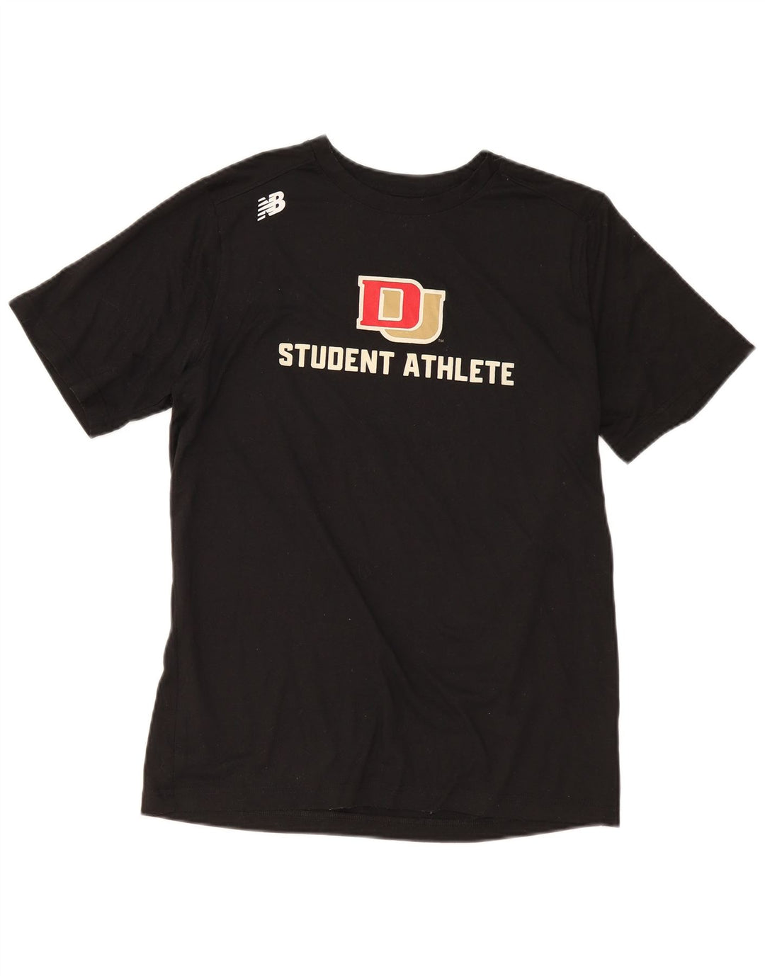 T-shirt grafica da uomo New Balance Top grande in poliestere nero