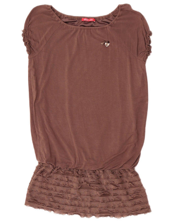 Liu Jo Girls Blouse Top 11-12 Years Brown Viscose