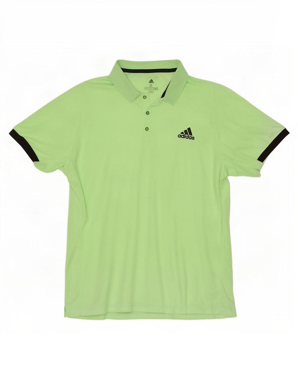 Adidas Mens Climalite Polo Shirt XL Green Polyester