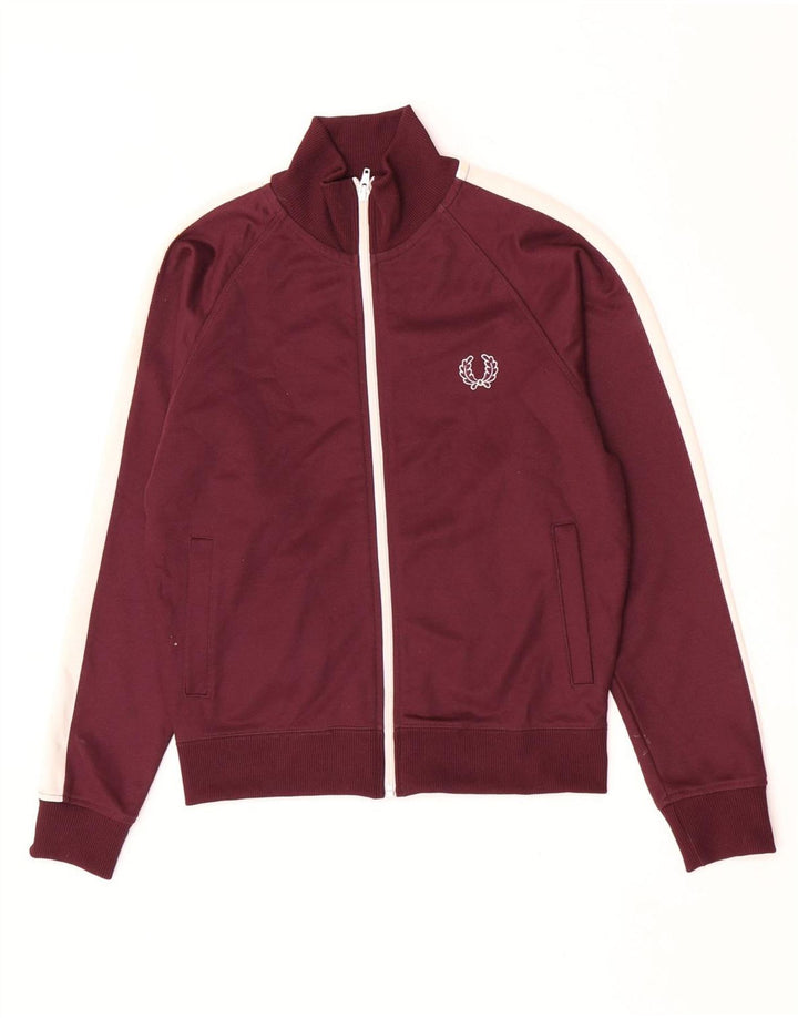 Giacca da tuta da ragazzo Fred Perry 9-10 anni, blocco colore marrone medio