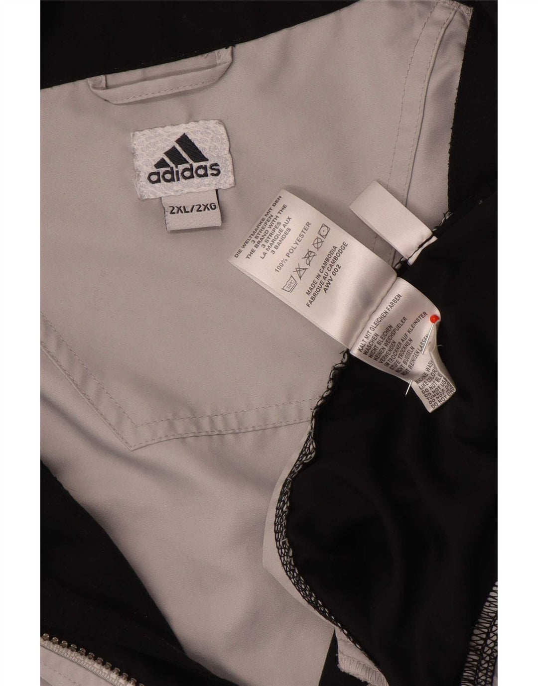 Giacca da tuta da uomo Adidas Climashell con maniche a 3/4 2XL Colore grigio