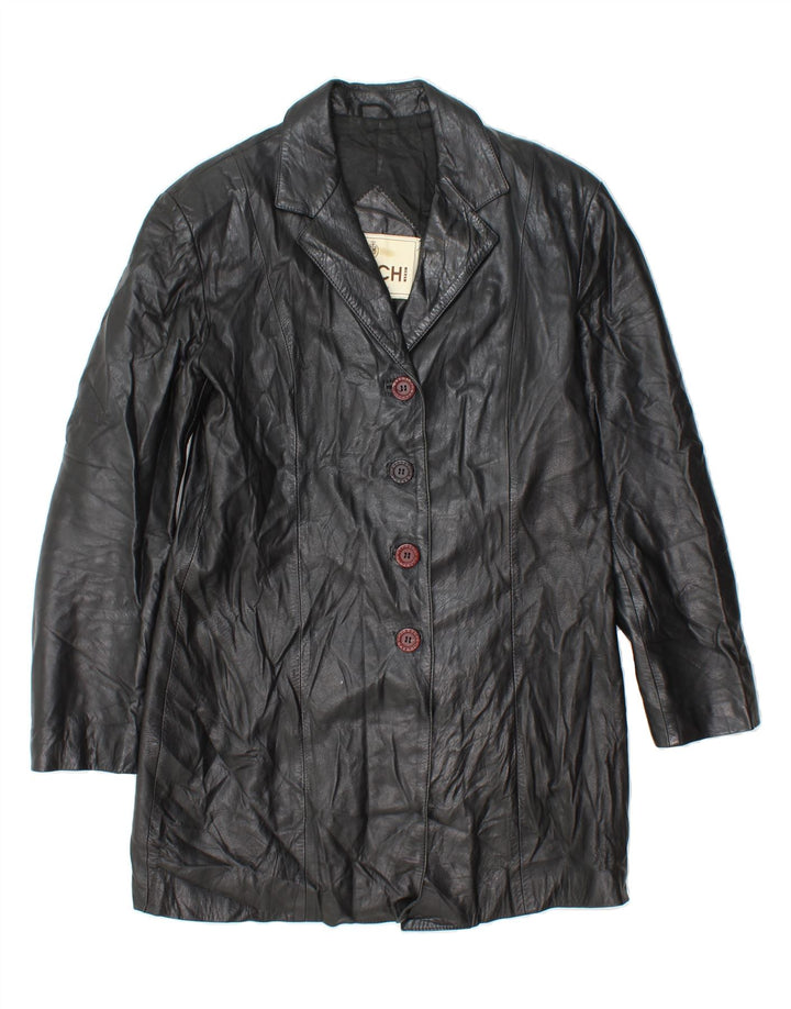 BRASCHI Womens Overcoat IT 46 Large Black Vintage Braschi and Second-Hand Braschi from Messina Hembry 