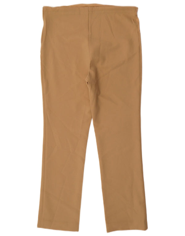 Pantaloni casual slim a vita alta da donna Benetton XS W32 L29 Cotone beige