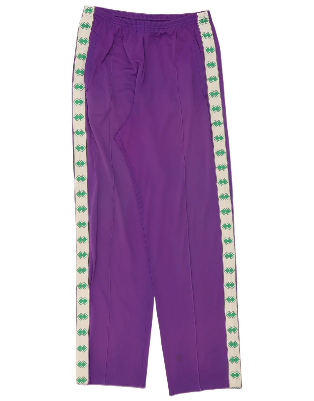 Pantaloni da tuta con grafica vintage da uomo color block viola medio