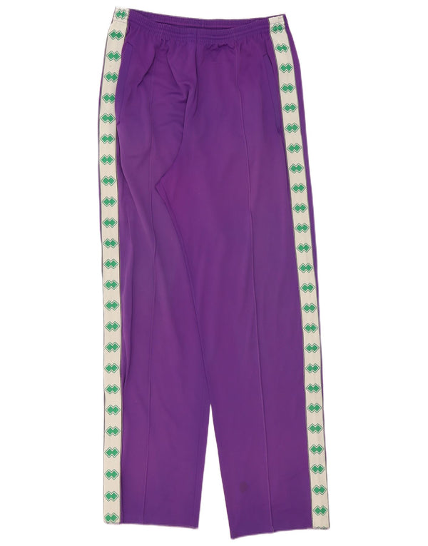 Pantaloni da tuta con grafica vintage da uomo color block viola medio