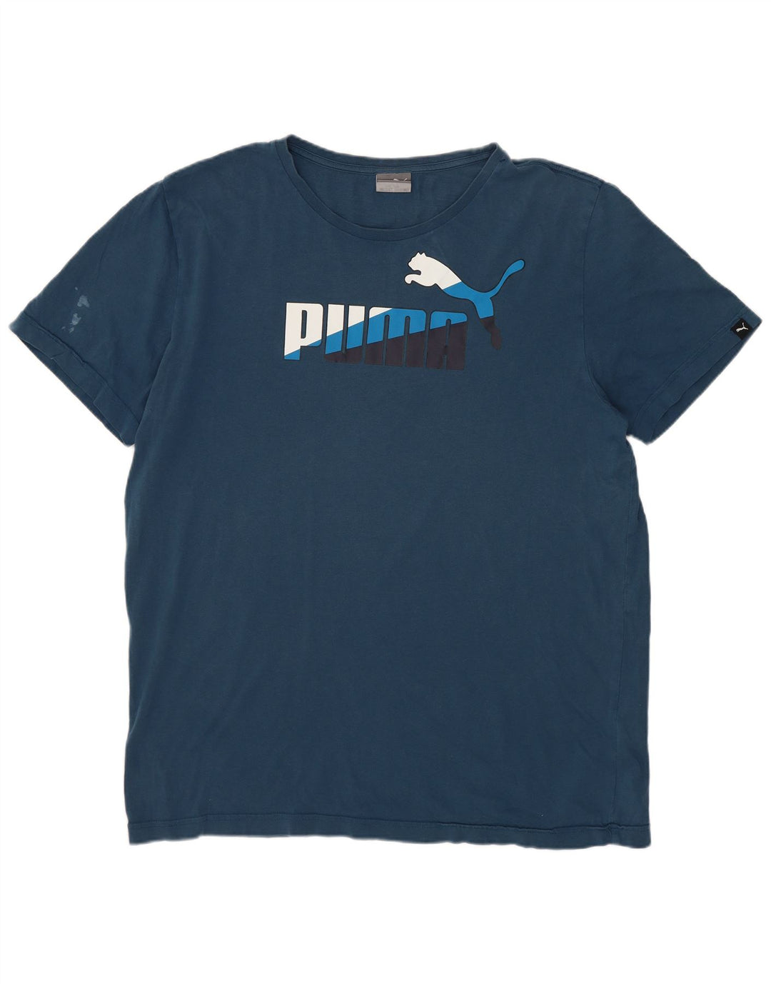 T-shirt grafica da uomo Puma grande blu