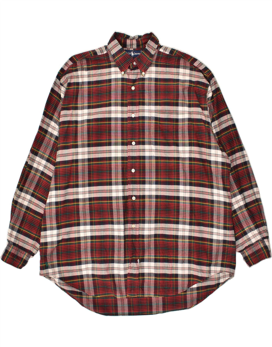 RALPH LAUREN Camicia da uomo in cotone a quadri rossi grandi