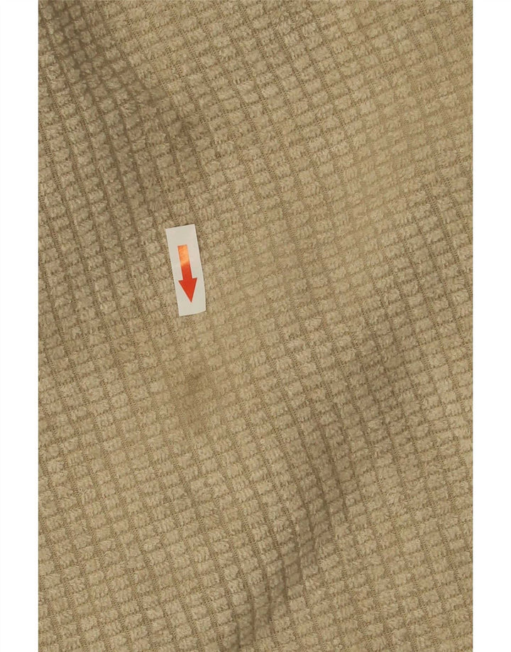 Maglione in pile da donna con collo e zip Weird Fish UK 12 Poliestere beige medio