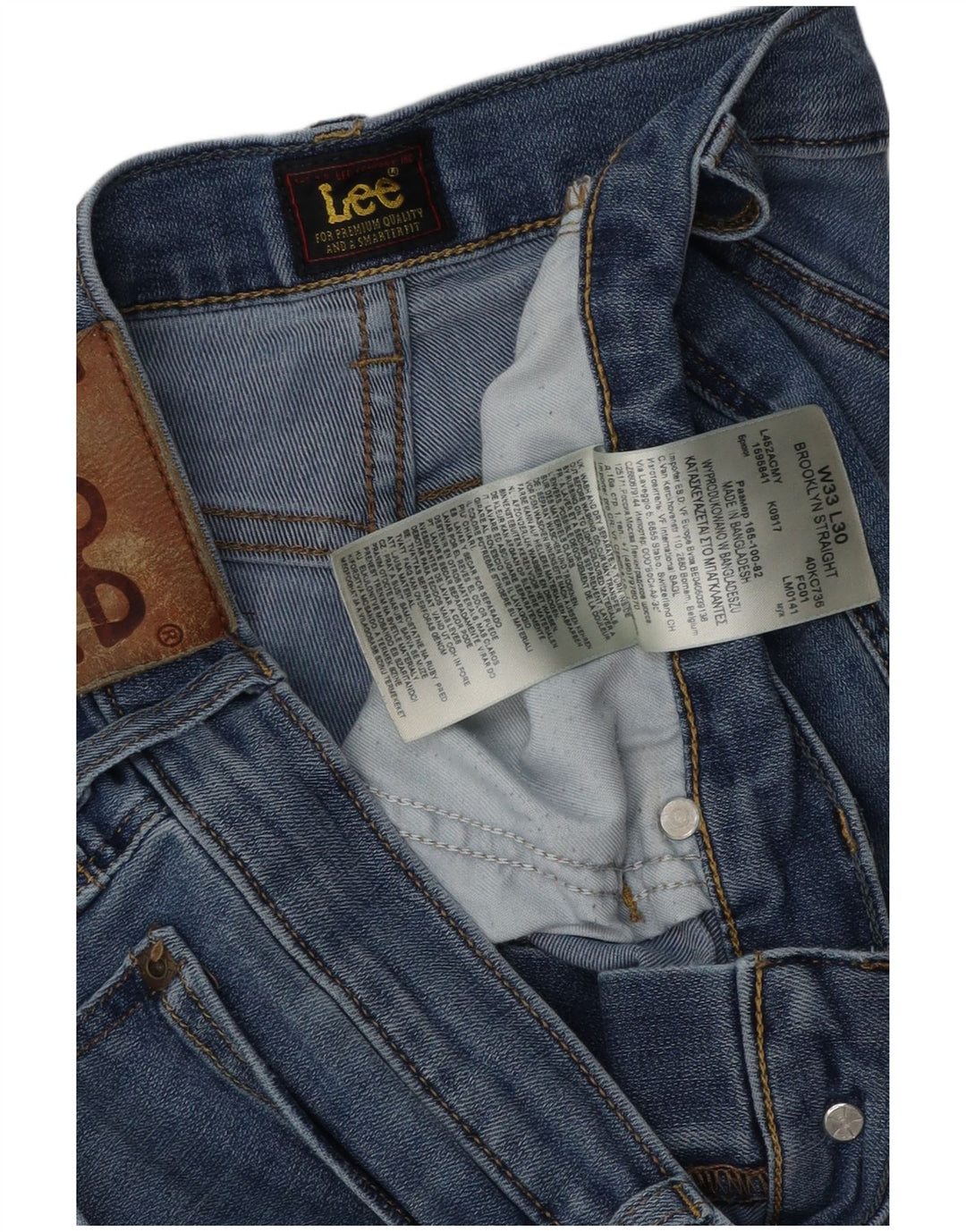 Jeans dritti da uomo Lee Brooklyn Straight W33 L30 Blu
