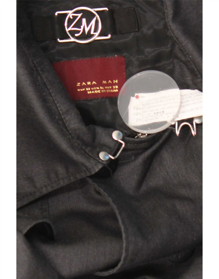 Giubbotto bomber doppiopetto da uomo Zara UK 38 Poliestere grigio medio
