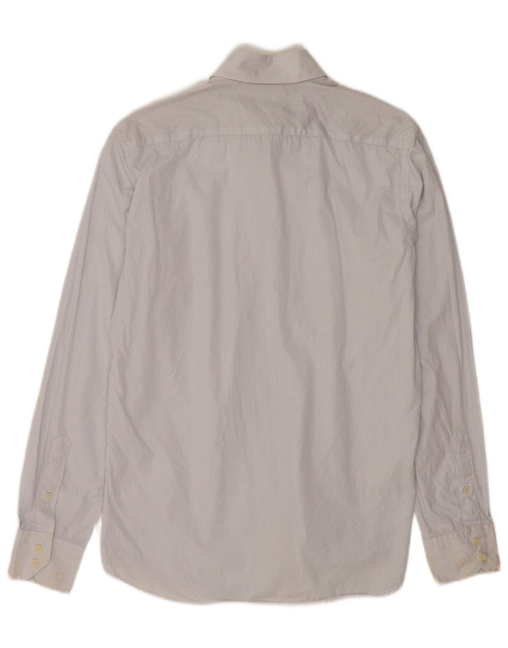 Camicia da uomo casual fit Massimo Dutti in cotone gessato blu medio