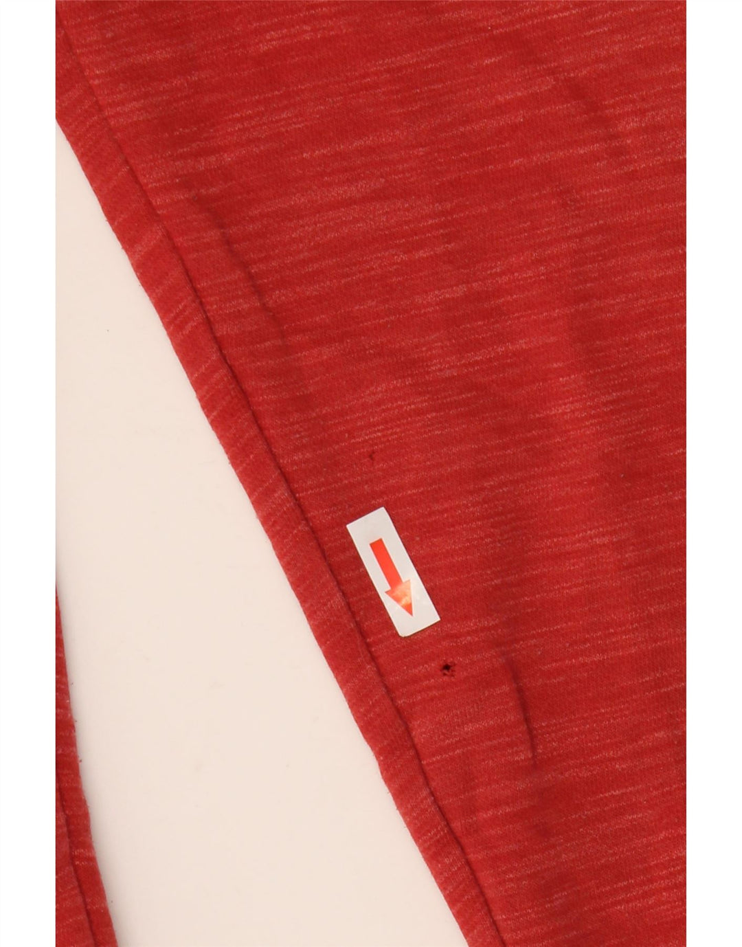 Maglione con cappuccio e zip grafica da uomo Reebok in cotone rosso medio