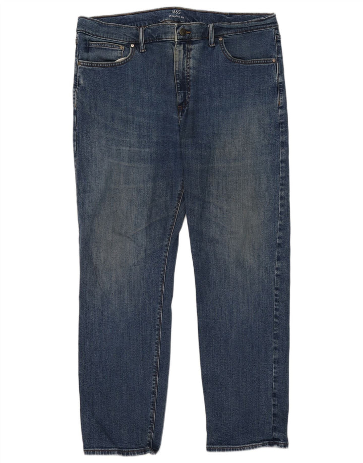 Jeans dritti da uomo Marks & Spencer W40 L29 cotone blu