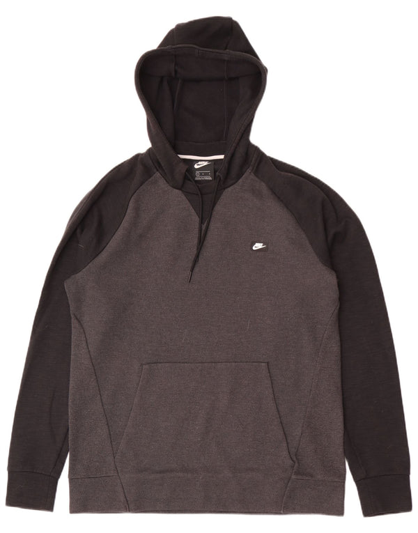 Felpa con cappuccio da uomo Nike Large in cotone color block grigio