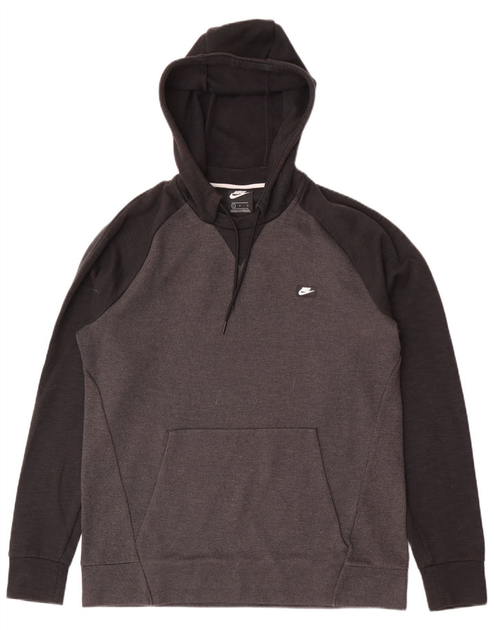 Felpa con cappuccio da uomo Nike Large in cotone color block grigio