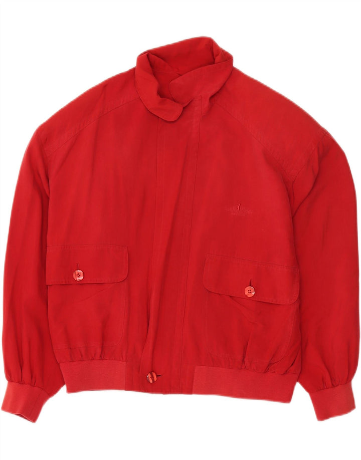 Giubbotto bomber da uomo JOCKEY UK 38 rosso medio in seta
