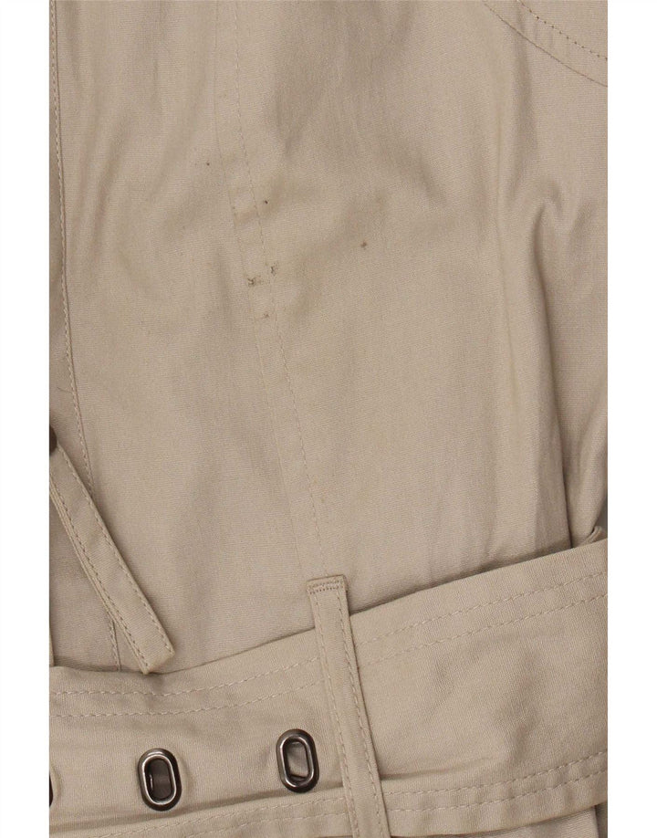 Trench corto da donna Zara UK 14 Cotone beige medio