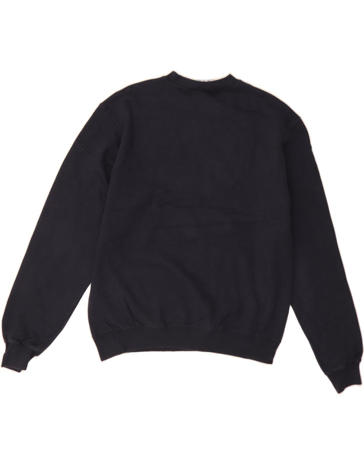 CHAMPION Mens Carleton Graphic Sweatshirt Jumper Medium Navy Blue Cotton Vintage Champion and Second-Hand Champion from Messina Hembry 