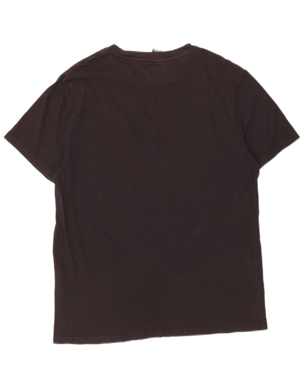 Champion Mens T-Shirt Top Medium Black Cotton